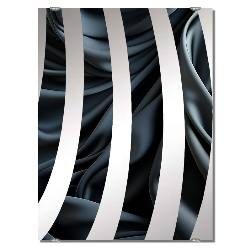 Carmody - Miroir mural fractal abstrait MIR137252, 32 po x 24 po
