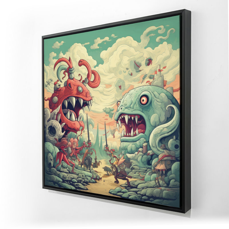 Two titans - 36"x36" Framed canvas