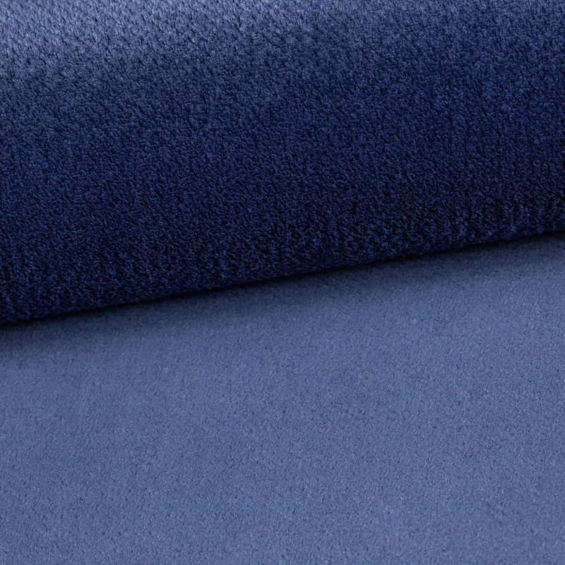 Upholstered Chaise Lounge, Dark Navy