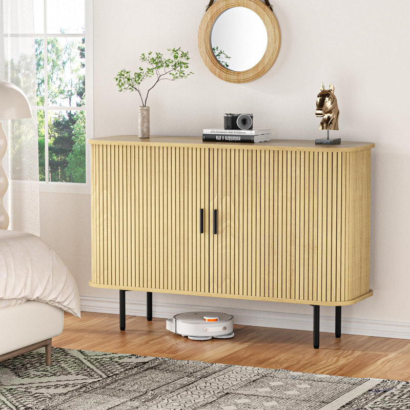 47''W x 32''H Storage Cabinet, Natural