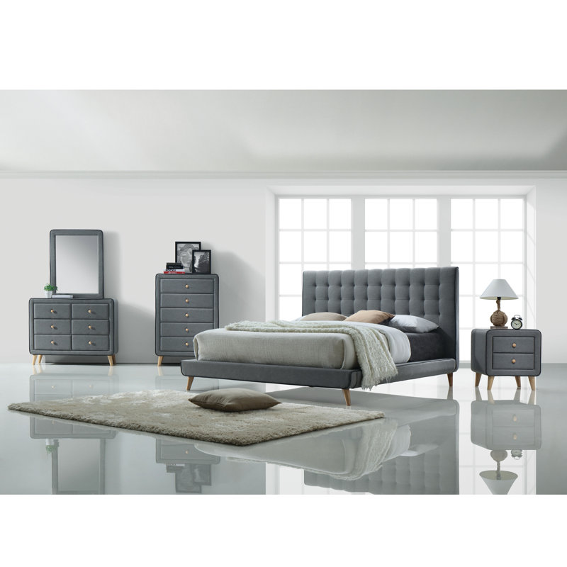 ACME Valda Chest, Light Gray Fabric