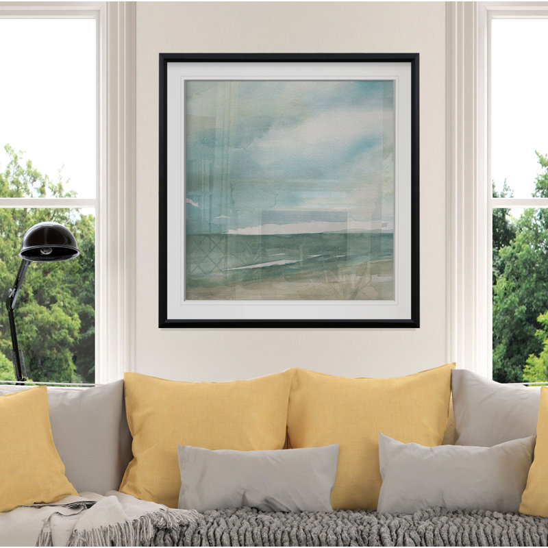Tranquil Seas - impression, H 16 po x l 16 po x P 1,5 po, Cadre noir