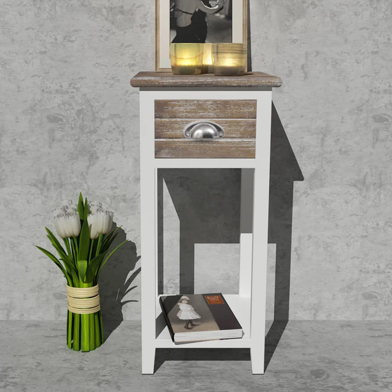 Ridenhour 30 cm W Bedside Table, Brown
