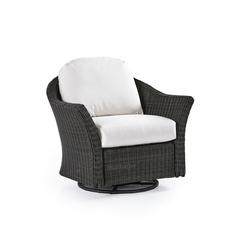 Losh Wicker Outdoor Chair, Spectrum Dove Sunbrella® Plainweave