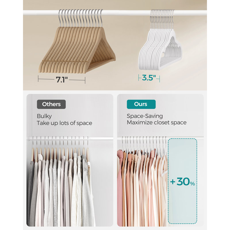 Alt Metal Non-Slip Standard Hanger, White