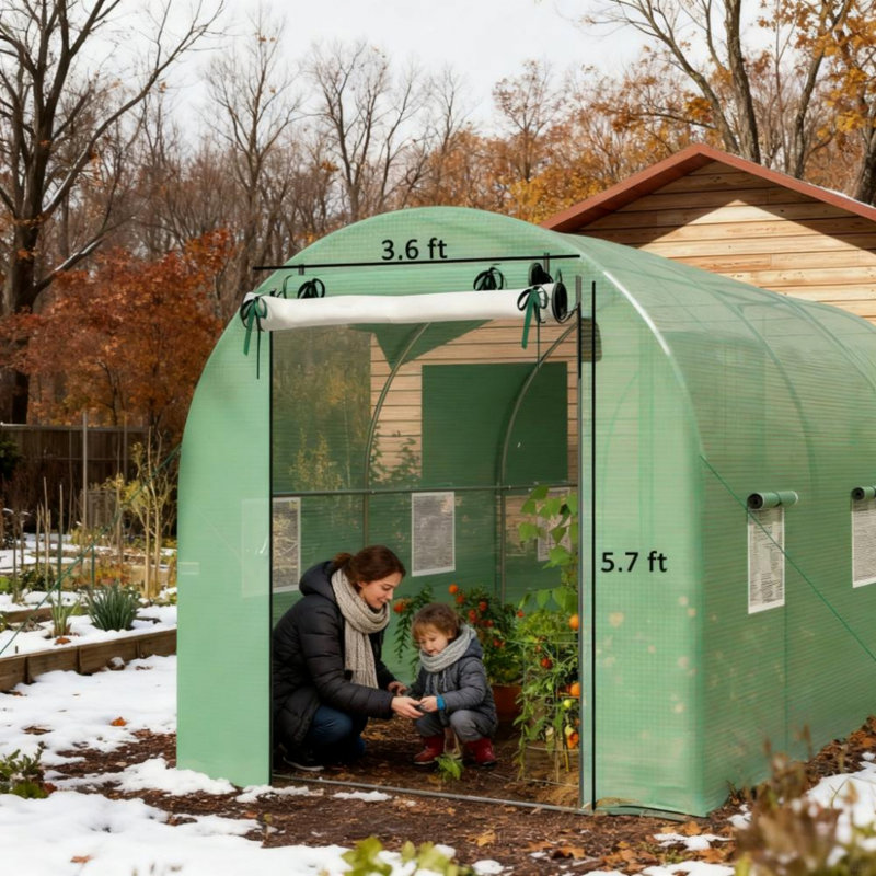 Walk-In Greenhouse With 2 Support Rods