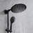 Wall Mounted Rainfall Pressure Balance Exposed Complete Shower System With Handheld Spray And Rough-In Valve