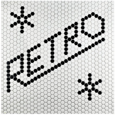 Metro 1" Hex Glossy White with Snowflake 10-1/4" x 11-7/8" Porcelain Mosaic Floor and Wall Tile
