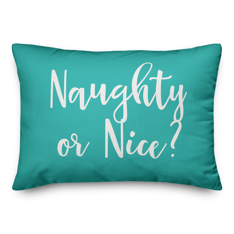  Coussin lombaire Naughty or Nice, Bleu sarcelle