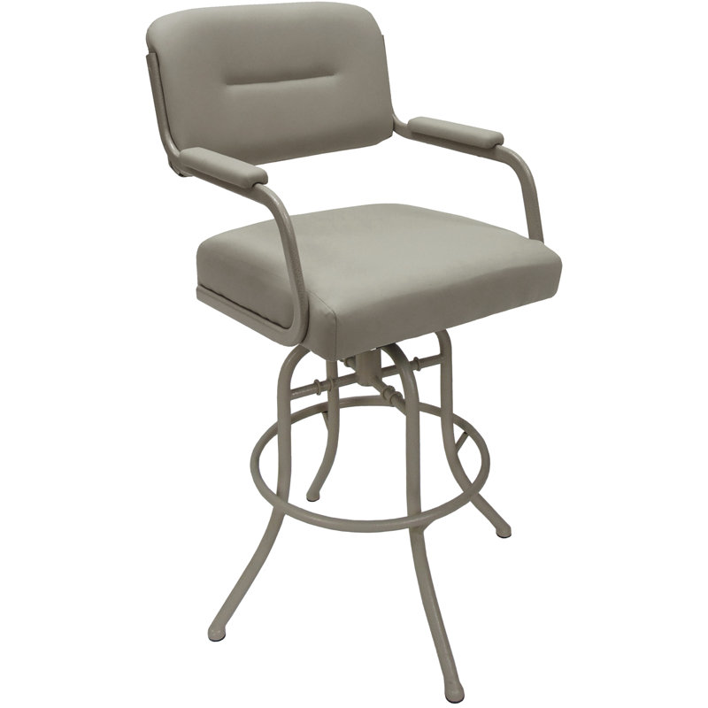 Tabouret de bar pivotant 30 po Jomiah, Beige, Beige clair