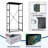 4 Drawer Dresser for Bedroom, Narrow Chest of Drawers, Wooden Top and Study Iron Frame 18"x37.5"-(WxH)