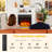 28" Electric Fireplace with Mantel, Replaceable Fire Place Insert with Remote Control, Freestanding, Realistic Log and Flame Effect, Mantel Fireplace with Storage Shelf, 750/1500W-1479838121