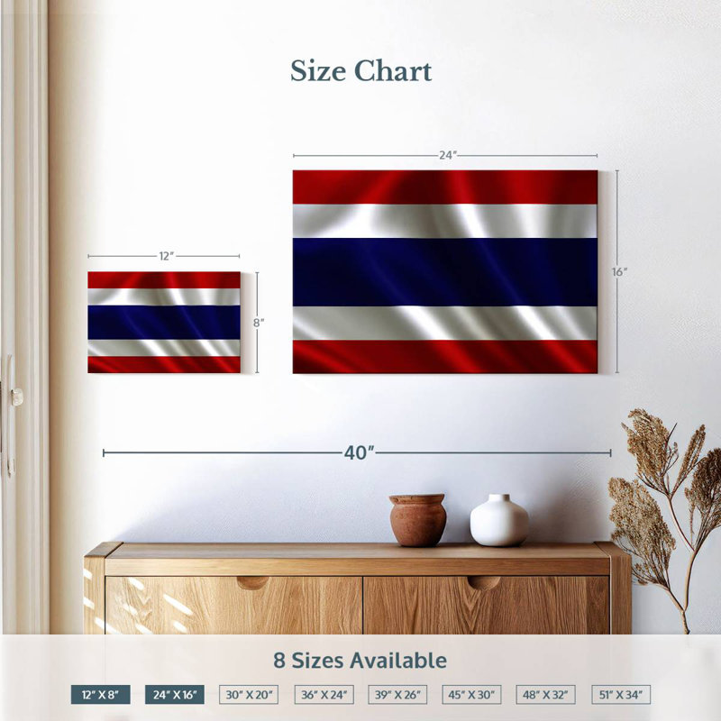 Drapeau de la Thaïlande, H 16 po x l 24 po