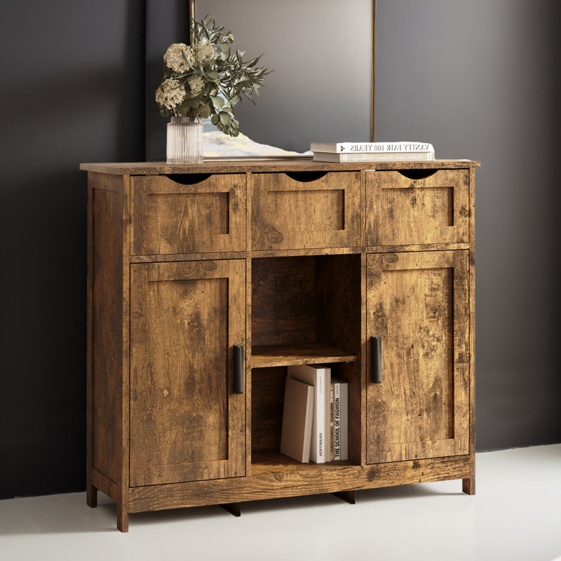 Armandino 35.43'' Console Table, Rustic Brown