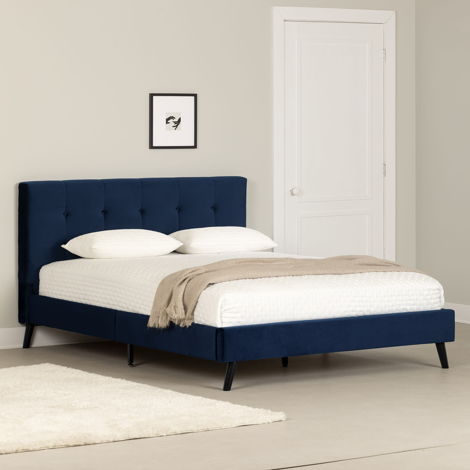 South Shore Maliza Upholstered Complete Platform Bed | Wayfair