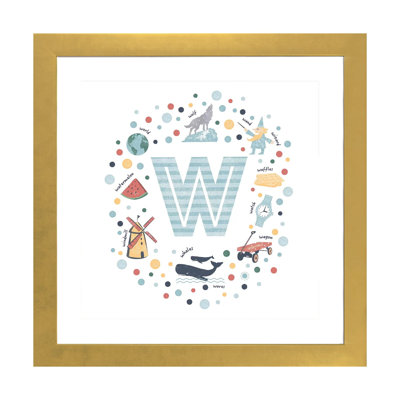 " Letter W " Graphic Art Print