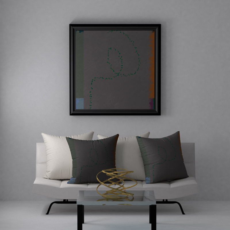 Abstract Reversible Throw Pillow, 24" H x 24" W