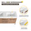 Meuble-lavabo double 60 po avec lavabo en résine 60 po, meuble-lavabo autoportant avec 3 tiroirs, 2 portes et 2 tablettes réglables