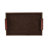 Handcrafted Decorative Tray with Smooth Suede-Textured Surface - Perfect as an Ottoman Tray or a Coffee Table Tray for Stylish Home Decor - Accent Tray for Serving or Organizing Essentials - 19", Brown