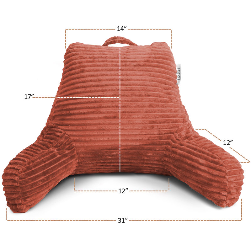 Nestl Reading Pillow , 17" x 14", Misty Rose, Polyester