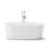 Condris Sigma 67'' x 32'' Freestanding Soaking Acrylic Bathtub with Center Drain, Drain Assembly, and Overflow
