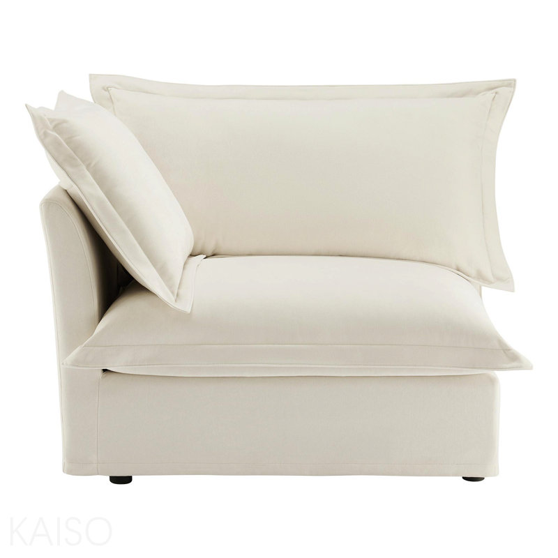Canapé Lsf avec 1 coussin - crème, Right Hand Facing, Cream