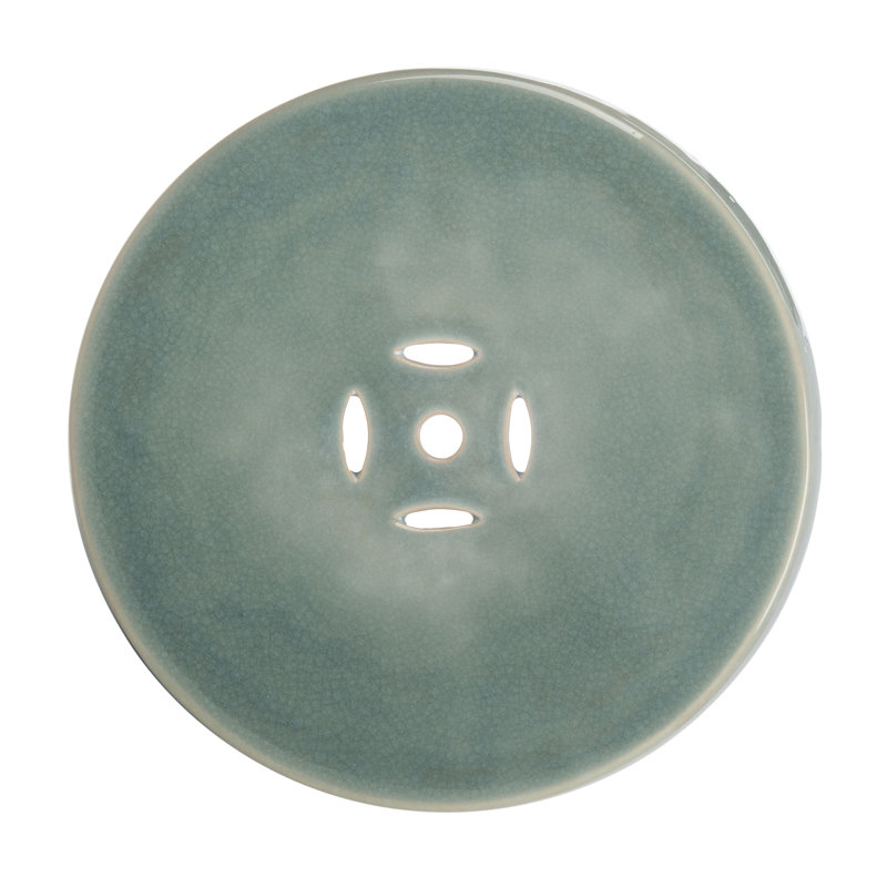 Potashnick Ceramic Accent Stool, Ocean Blue