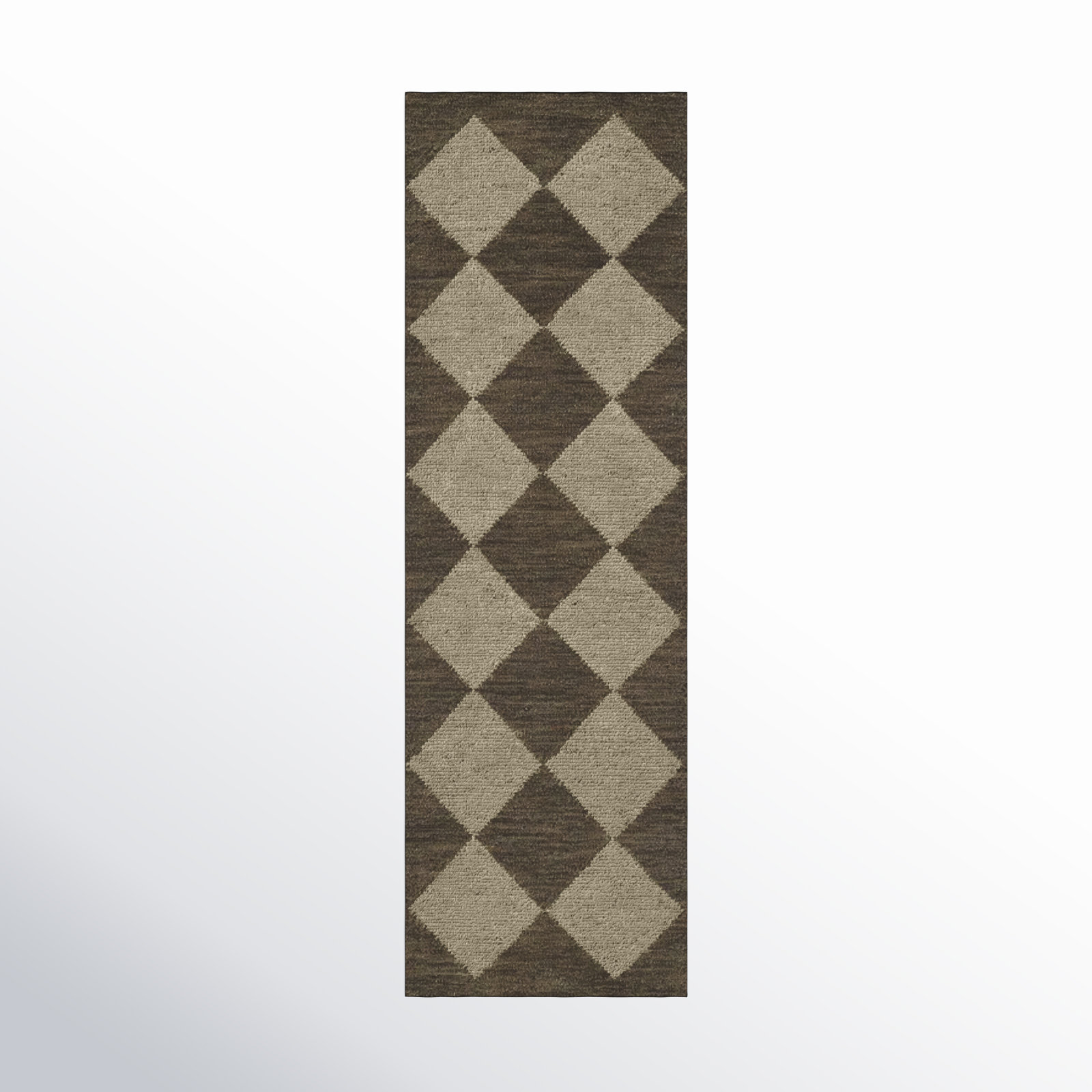 Winnie Handmade Wool Brown/Tan Rug, Runner 2'6" X 8' 