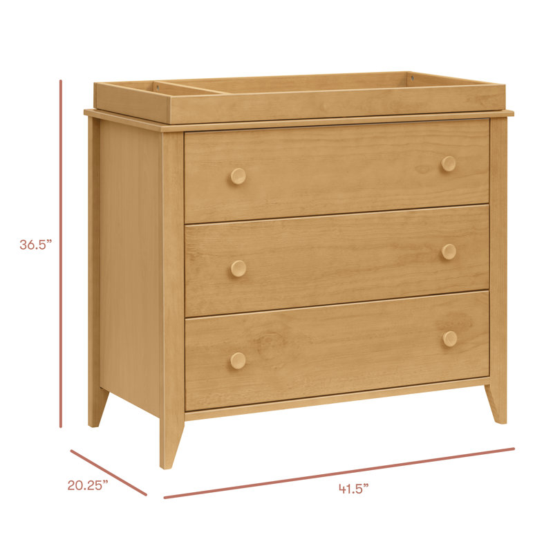 Sprout 3 Drawer Changer Dresser, Honey