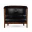 Knightsbridge Leather Barrel Chair-1871676669
