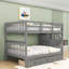 Lit superposé double en bois avec rangement-1548280143