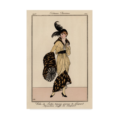 Art mural sur toile tendue - Inconnu «Vintage French Fashion Ii», art mural pour salon, chambre à coucher ou bureau - 30 x 47