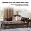Chaise impériale en bois massif de style américain 70,87 po-2104249173