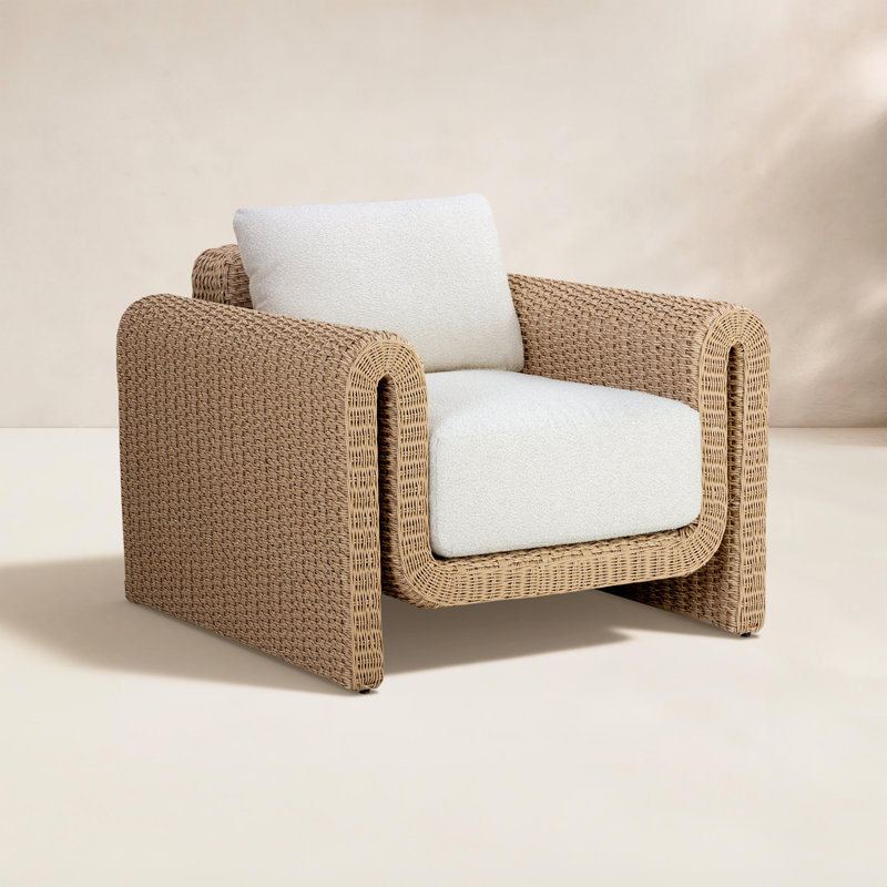 Edid Outdoor Lounge Chair, Brown
