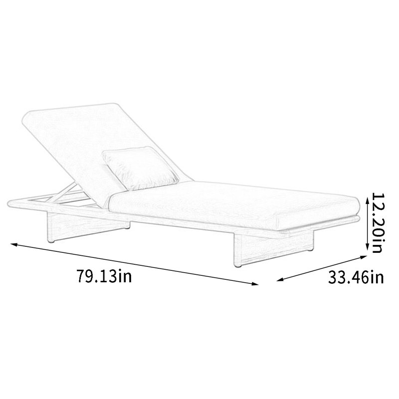 Chaise longue d'extérieur Teakwood Garden