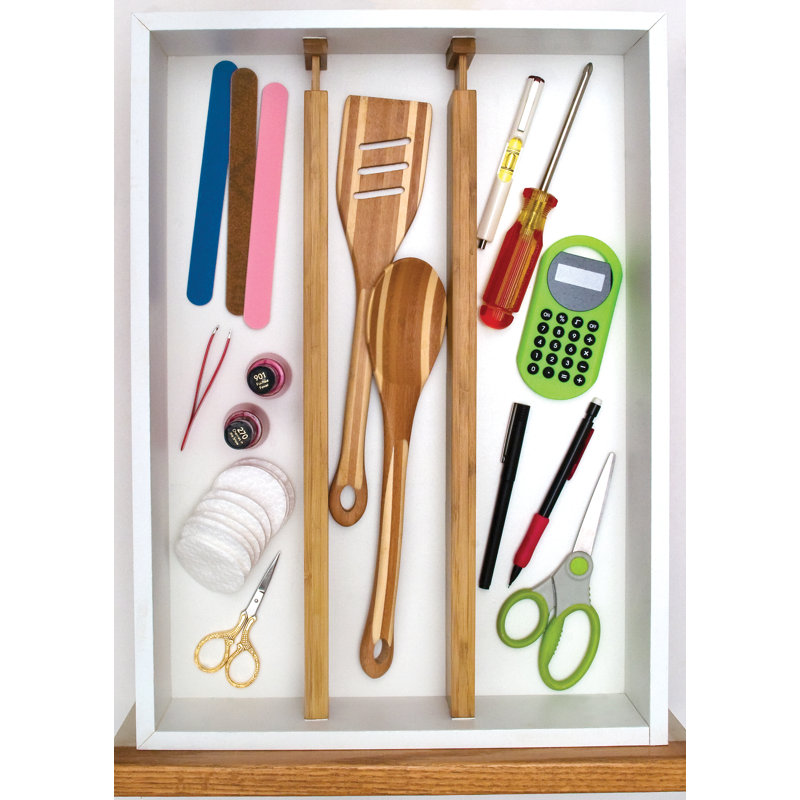 Adjustable 2 Piece Drawer Organizer Set