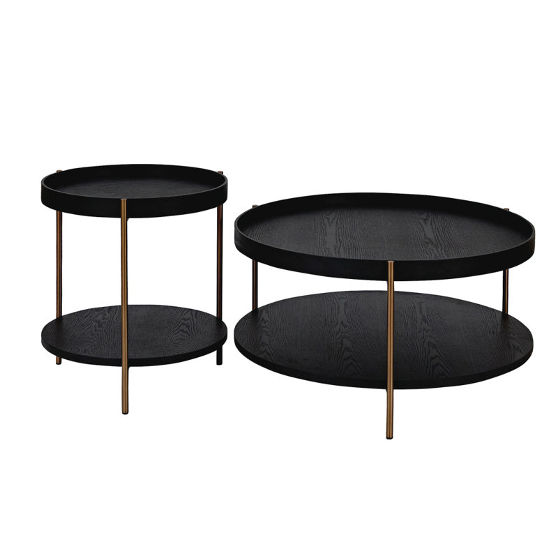 Tishay Nesting Coffee Table, Matte Black