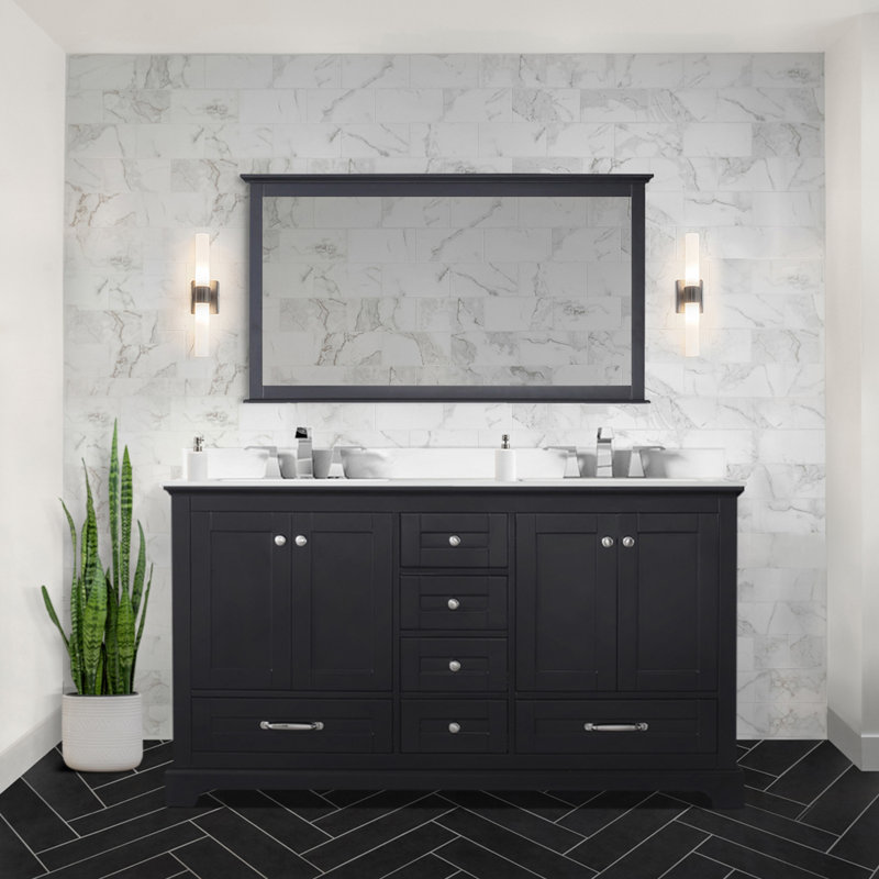 Dukes 60" Espresso Double Freestanding Bath Vanity
