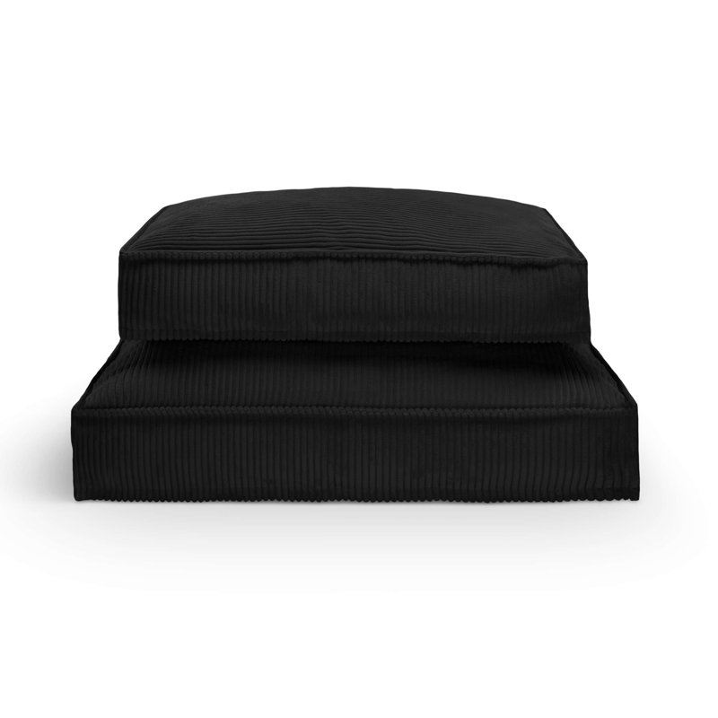 Nairne Polyester Pet Bed, 20cm H x 75cm W x 60cm D, Black