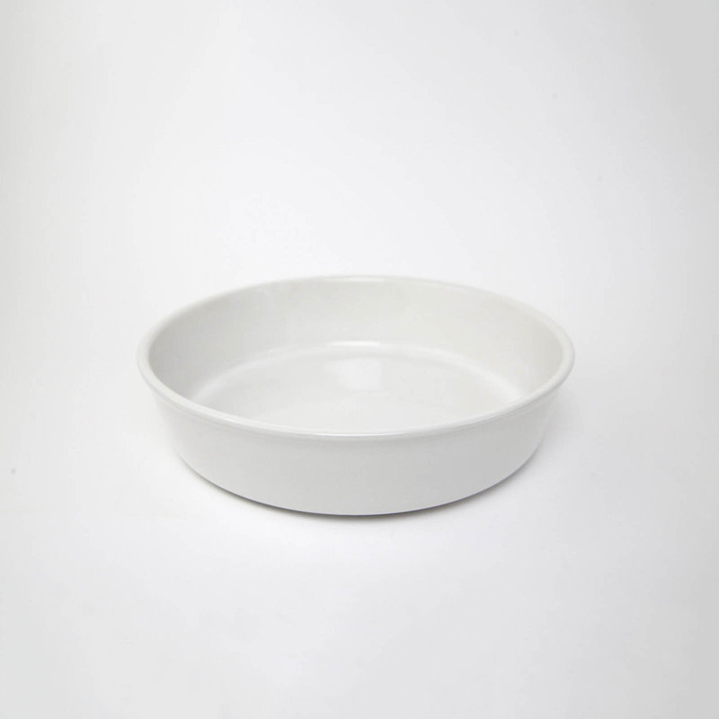 Carthage.Co 10'' Ceramic Round Cake Pan, Pearl