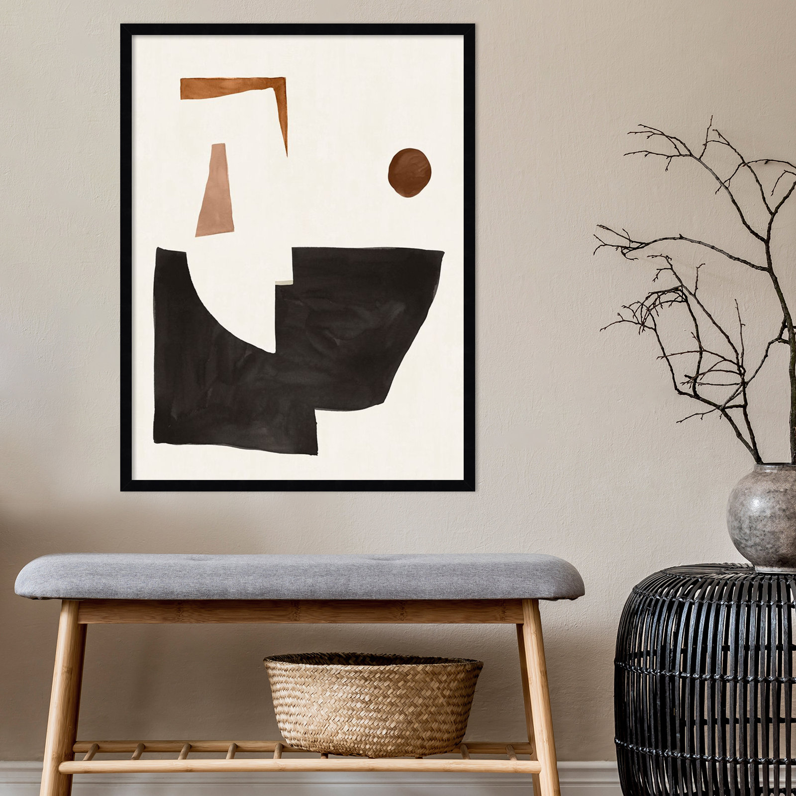 Blockway II Print by Sozi, Black, 25" W x 33" H