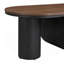 Table basse ovale de luxe industrielle, table basse de 47,24 po avec tiroir de rangement, centre de table en métal noir-360834289-360834292