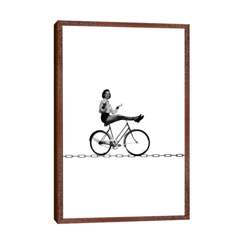 Weightlessness 1 Piece Wall Art on Canvas, 101.6cm H x 66.04cm W x 3.81cm D, Classic Brown Wood Framed