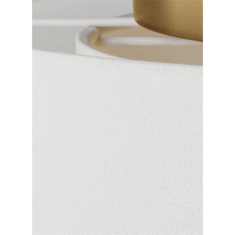 Sawyer 3 - Light Flush Mount, Burnished Brass