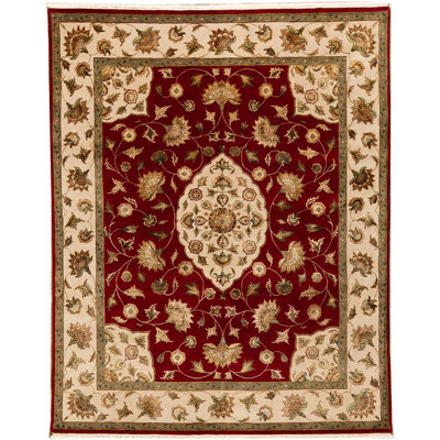 Hand Woven Silk and Wool Oriental Area Rug