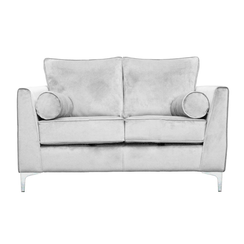 Giancarlo 2 Seater Velvet Sofa, Silver