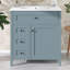 Meuble-lavabo de 30 po avec lavabo, armoire de salle de bain avec 3 tiroirs et tiroir basculant, porte à fermeture en douceur avec rangement-1874649919
