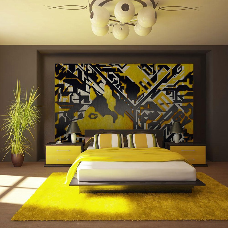 Murale pleine d'énergie, L 106 po x l 137 po