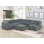 Mobilier de salon gris en chenille gris