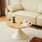 ROUND COFFEE TABLE WHITE+WOOD